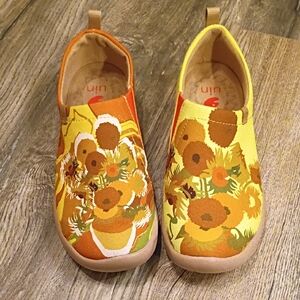 UNI Van Gogh Sunflowers V3 Toledo I Women's Loafers Size 7.5